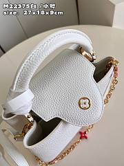  Louis Vuitton Capucines White M22375 Size  27x18x9cm - 5