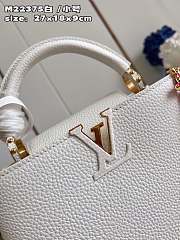  Louis Vuitton Capucines White M22375 Size  27x18x9cm - 3