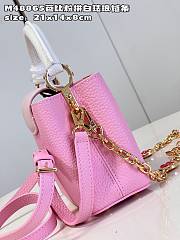 	 Louis Vuitton Capucines Mini Pink M22375 Size 21x14x8cm - 6