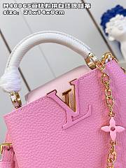 	 Louis Vuitton Capucines Mini Pink M22375 Size 21x14x8cm - 5