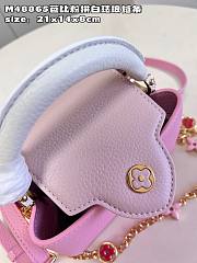 	 Louis Vuitton Capucines Mini Pink M22375 Size 21x14x8cm - 4