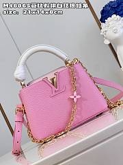 	 Louis Vuitton Capucines Mini Pink M22375 Size 21x14x8cm - 3