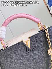 	 Louis Vuitton Capucines Black M22375 Size 27x18x9cm - 3