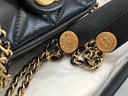 Chanel 22A Small Flap Bag Black Grained Shinny Calfskin - 3