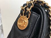 Chanel 22A Small Flap Bag Black Grained Shinny Calfskin - 5