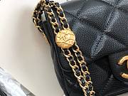Chanel 22A Small Flap Bag Black Grained Shinny Calfskin - 6