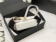 Chanel 22A Small Flap Bag White Grained Shinny Calfskin - 5