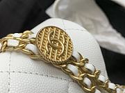 Chanel 22A Small Flap Bag White Grained Shinny Calfskin - 4