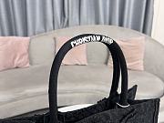 MEDIUM DIOR BOOK TOTE Black D-Lace Embroidery with 3D Macramé Effect (36 x 27.5 x 16.5 cm) - 6