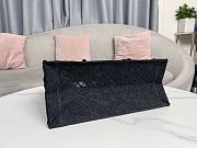 MEDIUM DIOR BOOK TOTE Black D-Lace Embroidery with 3D Macramé Effect (36 x 27.5 x 16.5 cm) - 5