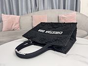 MEDIUM DIOR BOOK TOTE Black D-Lace Embroidery with 3D Macramé Effect (36 x 27.5 x 16.5 cm) - 4