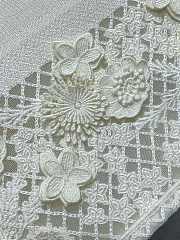 LARGE DIOR BOOK TOTE Black D-Lace Embroidery with 3D Macramé Effect 41*35*18cm - 3