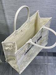 LARGE DIOR BOOK TOTE Black D-Lace Embroidery with 3D Macramé Effect 41*35*18cm - 6