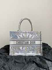 CD Book Tote White Embroidery Size 36×27×16cm - 1