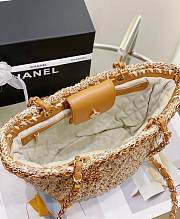 Chanel Small Crochet Shopping Tote Size Brown Size 36x20x12 cm - 4