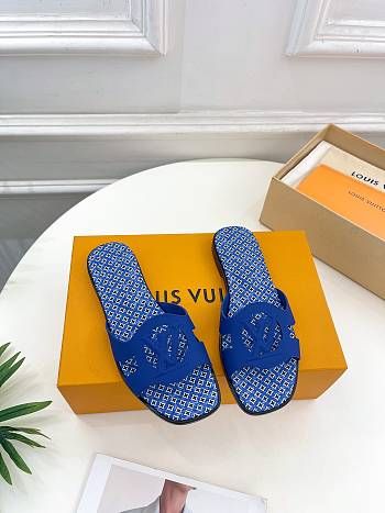 Louis Vuitton Isola Flat Slipper Blue Size 35-44cm