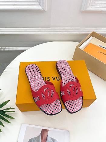 Louis Vuitton By The Pool Isola Fllat Slipper Red
