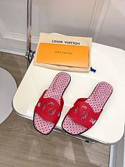 Louis Vuitton By The Pool Isola Fllat Slipper Red - 2
