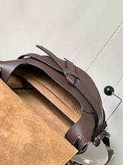Loewe Women's Gate Leather Dark Brown Bag Size 28x19x14cm - 3