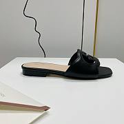 Gucci Women's Interlocking G Cutout Leather Sandals Black Size 35-41cm - 2