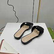Gucci Women's Interlocking G Cutout Leather Sandals Black Size 35-41cm - 3