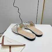 	 Gucci Women's Interlocking G Cutout Leather Sandals White Size 35-41cm - 5