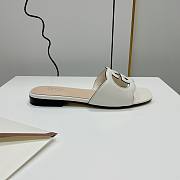 	 Gucci Women's Interlocking G Cutout Leather Sandals White Size 35-41cm - 4