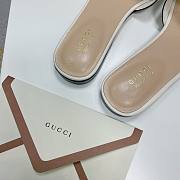 	 Gucci Women's Interlocking G Cutout Leather Sandals White Size 35-41cm - 2