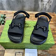 Gucci Women's Horsebit Flatform Sandal Black Size 35-39cm - 1