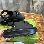 Gucci Women's Horsebit Flatform Sandal Black Size 35-39cm - 3