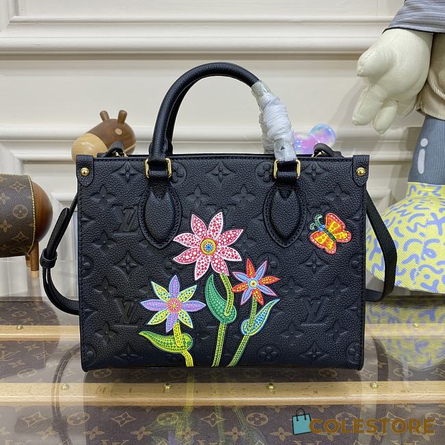 	 LV x YK OnTheGo MM Black Size 25x19x11.5cm - 1
