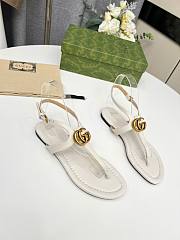  Gucci Women's Double G Thong Sandal White Size 35-43cm - 1