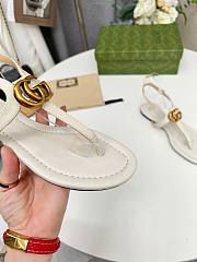  Gucci Women's Double G Thong Sandal White Size 35-43cm - 4
