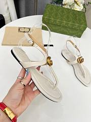 Gucci Women's Double G Thong Sandal White Size 35-43cm - 3