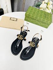	 Gucci Women's Double G Thong Sandal Black Size 35-43cm - 3