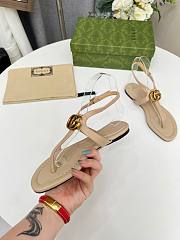 	 Gucci Women's Double G Thong Sandal Beige Size 35-43cm - 3