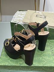 Gucci Horsebit Leather Platform Sandals Black 35-41 - 2