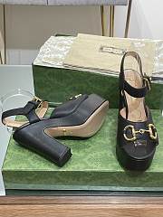 Gucci Horsebit Leather Platform Sandals Black 35-41 - 5