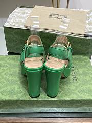 	 Gucci Horsebit Leather Platform Sandals Green 35-41 - 6