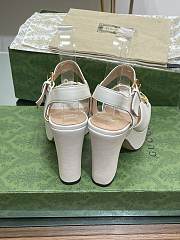 	 Gucci Horsebit Leather Platform Sandals White 35-41 - 3