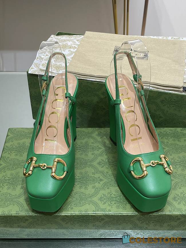 Gucci Women's High Heel Pump Green Size 35-41 cm	 - 1