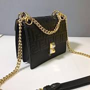 Fendi Kan I Black Small Shoulder Bag In Black 5325B89 Size 19x13x9cm - 3