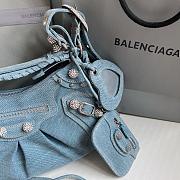 Colestore Balenciaga Le Cagole Small Shoulder Bag In Denim With Rhinestones 33x16x8cm - 4