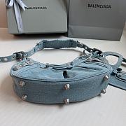 Colestore Balenciaga Le Cagole Small Shoulder Bag In Denim With Rhinestones 33x16x8cm - 6
