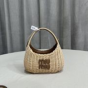 Miu Miu Wander Rattan Bag Size 21x16x10.5cm - 1