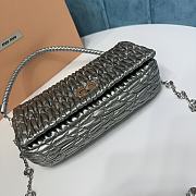 	 Miu Miu Women's Crystal Grey Bag Size 22.5x4.5x12cm - 6