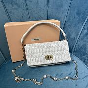 	 Miu Miu Women's Crystal White Bag Size 22.5x4.5x12cm - 1