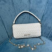 	 Miu Miu Women's Crystal White Bag Size 22.5x4.5x12cm - 5