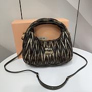 Miu Wander Matelassé Nappa Leather Mini Hobo Bag 23X13X7 - 1