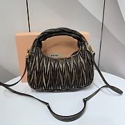 Miu Wander Matelassé Nappa Leather Mini Hobo Bag 23X13X7 - 2